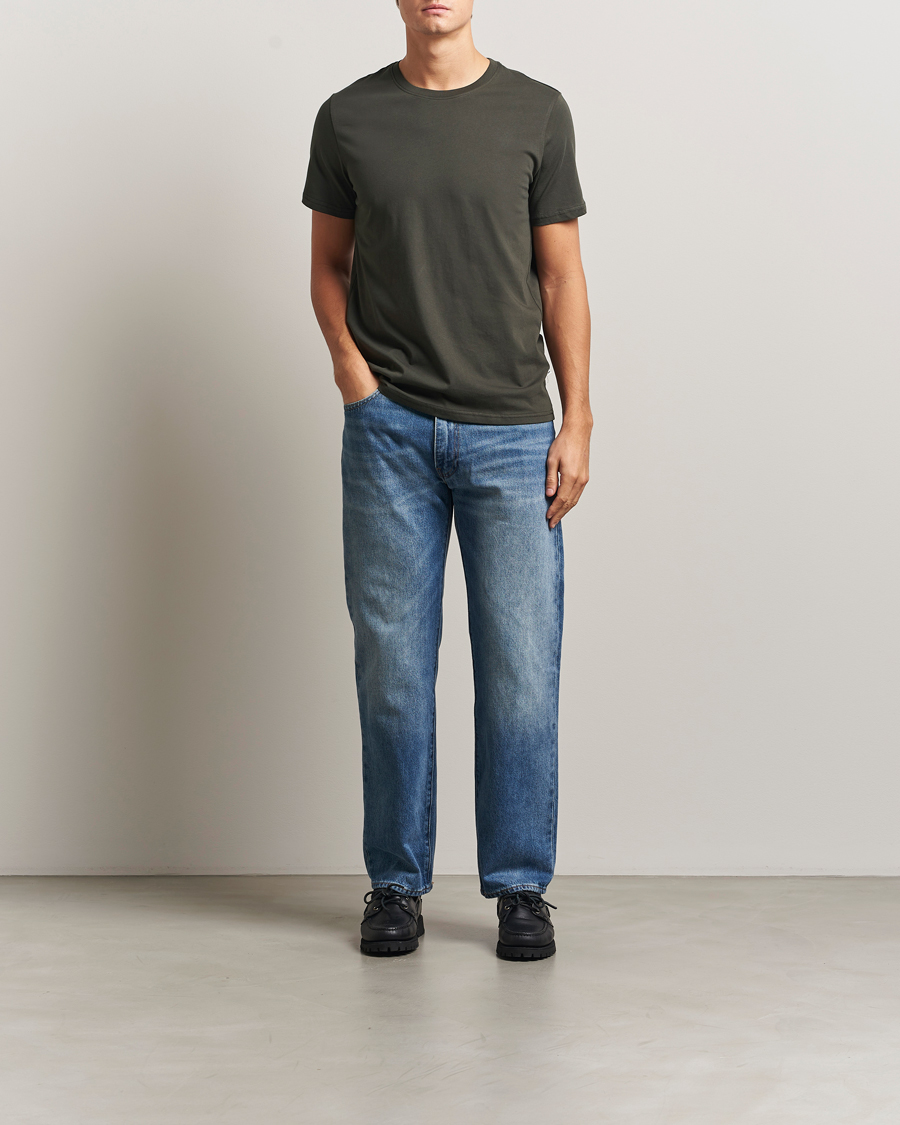 Uomini | T-shirt | NN07 | Percy Crew Neck T-Shirt Dark Army