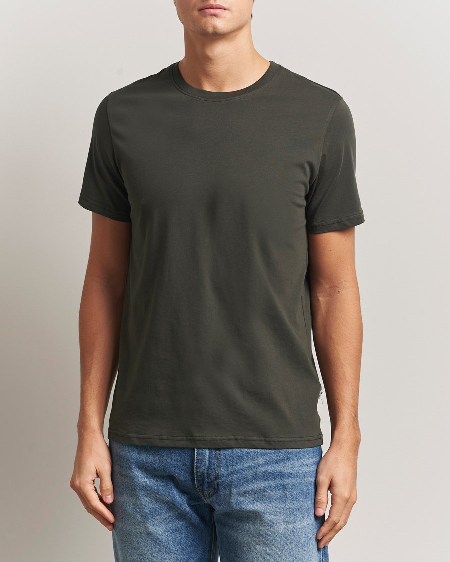 Uomini | T-shirt | NN07 | Percy Crew Neck T-Shirt Dark Army