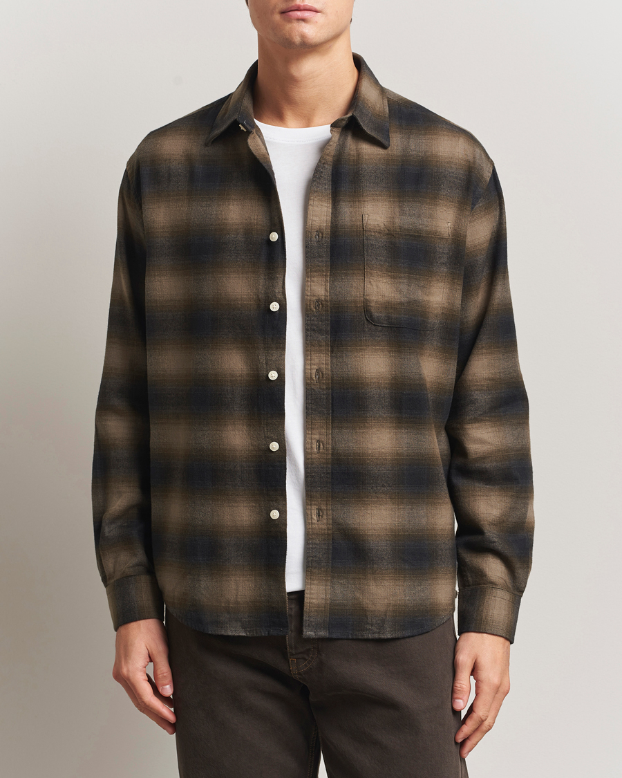 Uomini | Camicie | NN07 | Deon Flannel Checked Shirt Black/Green