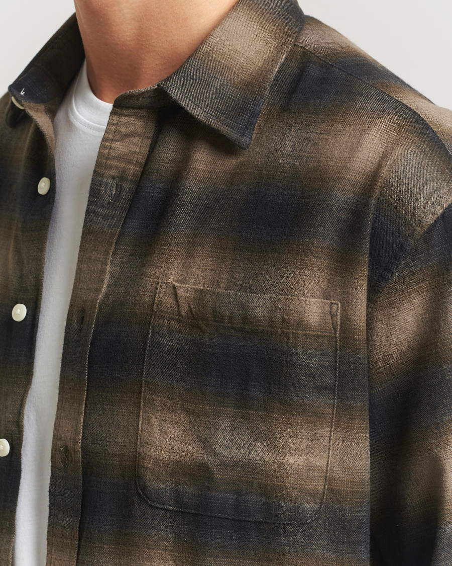 Uomini | Camicie | NN07 | Deon Flannel Checked Shirt Black/Green