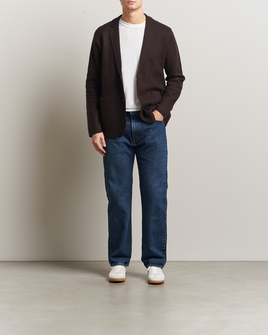 Uomini | Blazers | NN07 | Lucas Boiled Wool Blazer Dusky Port