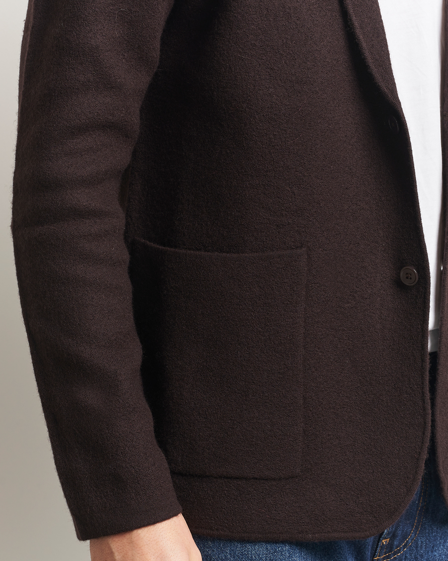 Uomini | Blazers | NN07 | Lucas Boiled Wool Blazer Dusky Port