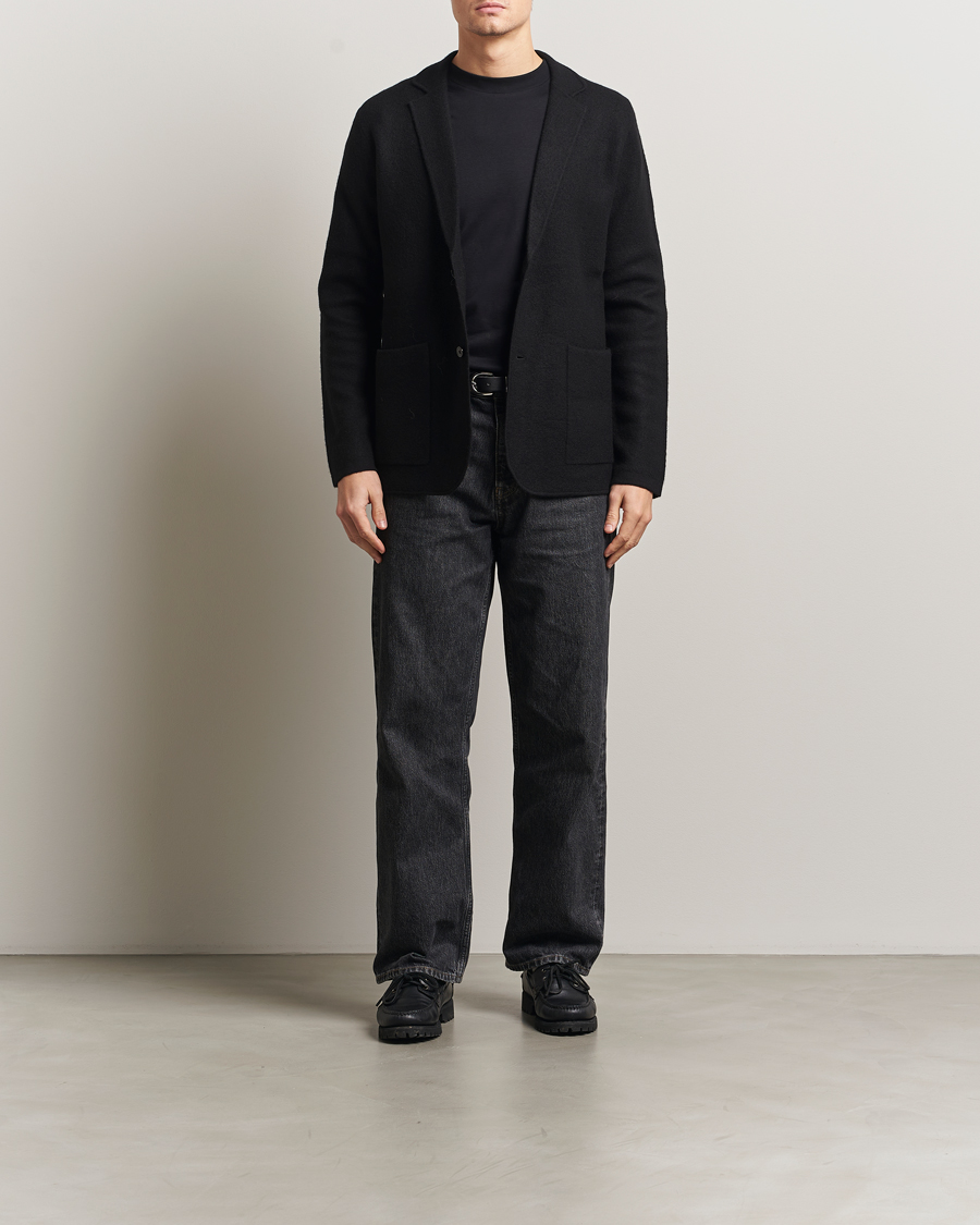 Uomini | Blazers | NN07 | Lucas Boiled Wool Blazer Black