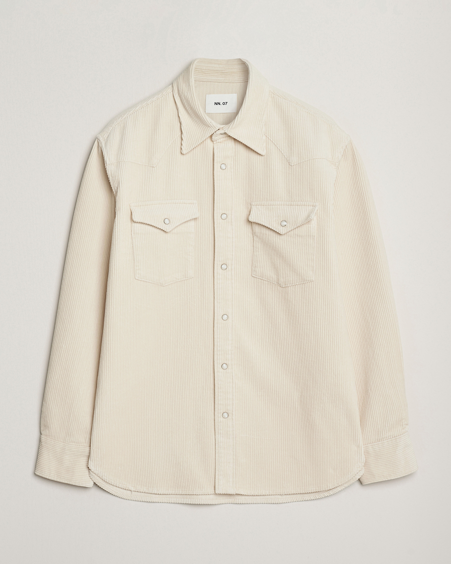 Uomini | Camicie | NN07 | Ricky Corduroy Overshirt Ivory