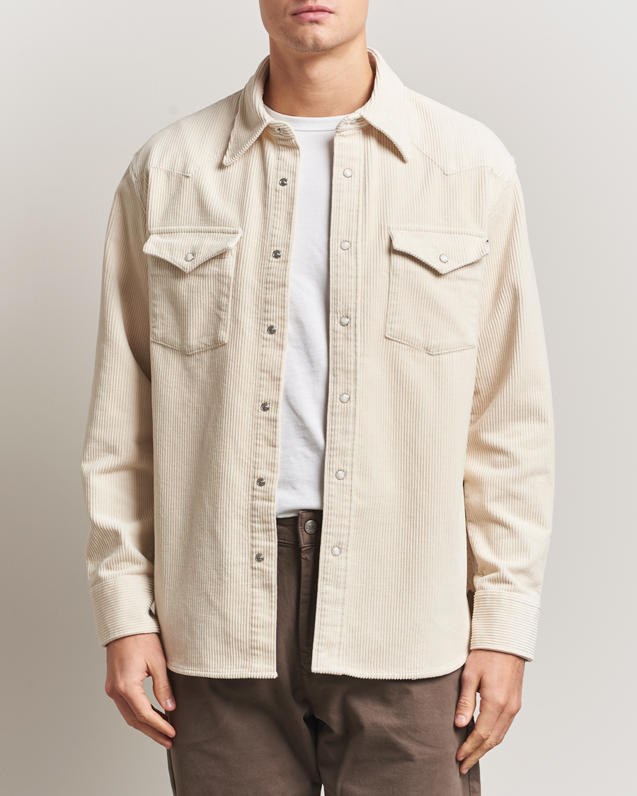 Uomini | Camicie | NN07 | Ricky Corduroy Overshirt Ivory