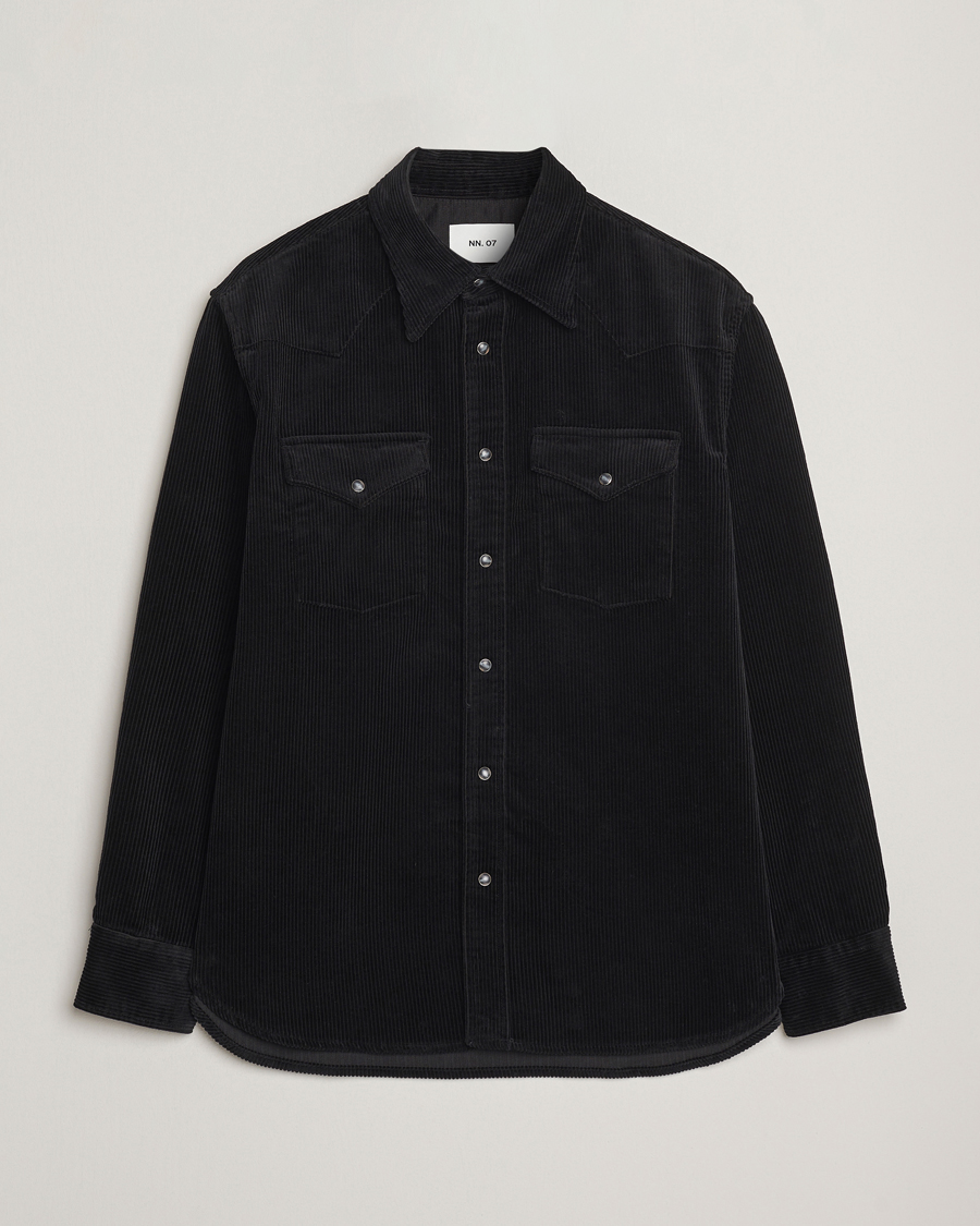 Uomini | Camicie | NN07 | Ricky Corduroy Overshirt Black