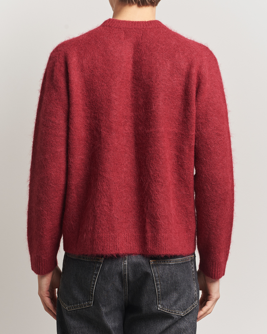 Uomini | Maglieria | NN07 | Russell Alpaca Knitted Crew Neck Cranberry