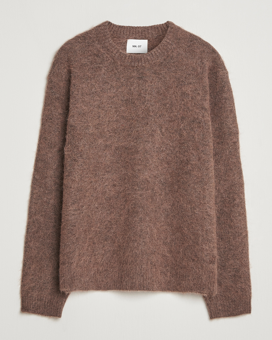 Uomini | Maglieria | NN07 | Russell Alpaca Knitted Crew Neck Mable Husk