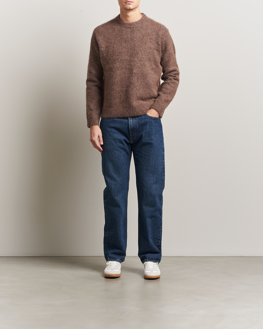 Uomini | Maglieria | NN07 | Russell Alpaca Knitted Crew Neck Mable Husk
