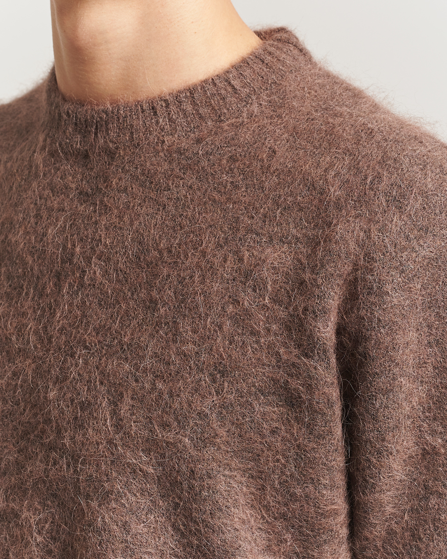 Uomini | Maglieria | NN07 | Russell Alpaca Knitted Crew Neck Mable Husk