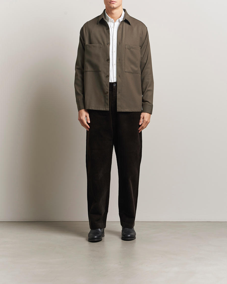 Uomini | Camicie | NN07 | Freddy Wool/Tencel Overshirt Mable Husk