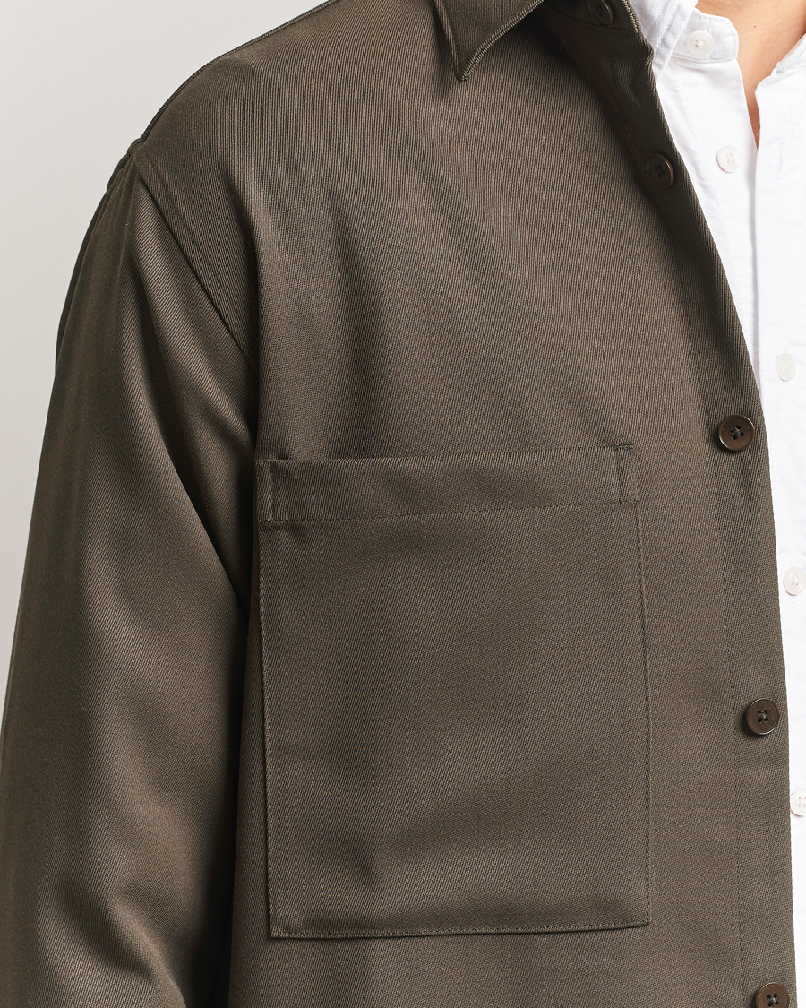 Uomini | Camicie | NN07 | Freddy Wool/Tencel Overshirt Mable Husk