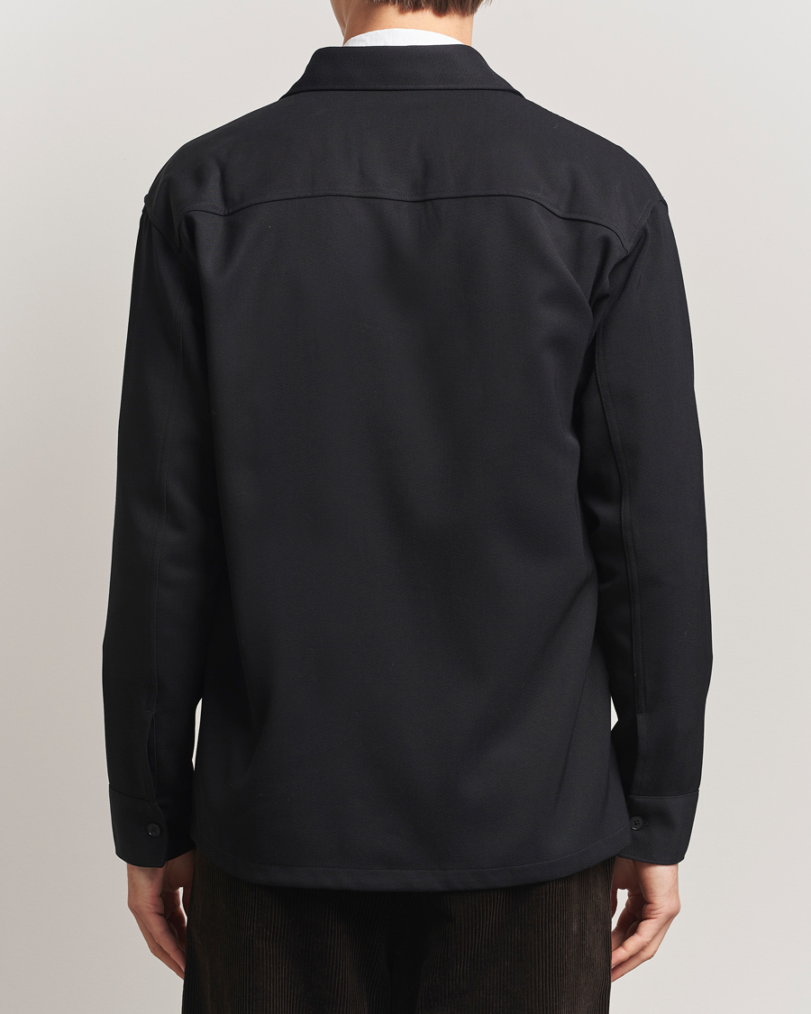 Uomini | Camicie | NN07 | Freddy Wool/Tencel Overshirt Black