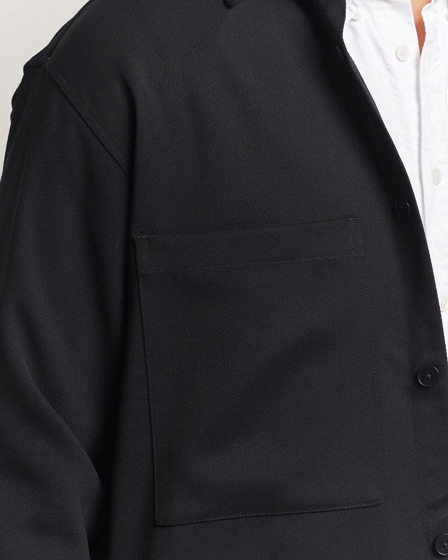 Uomini | Camicie | NN07 | Freddy Wool/Tencel Overshirt Black