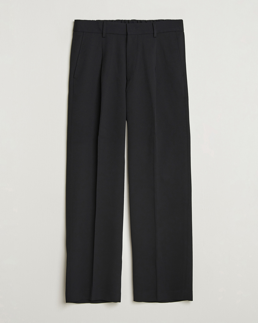 Uomini | Pantaloni | NN07 | Kay Relaxed Fit Wool/Tencel Trousers Black