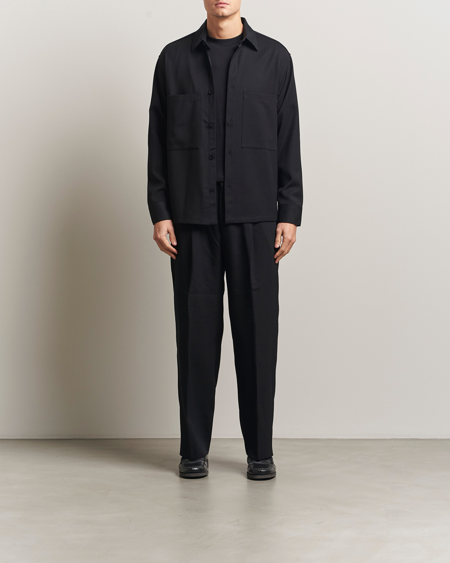 Uomini | Pantaloni | NN07 | Kay Relaxed Fit Wool/Tencel Trousers Black
