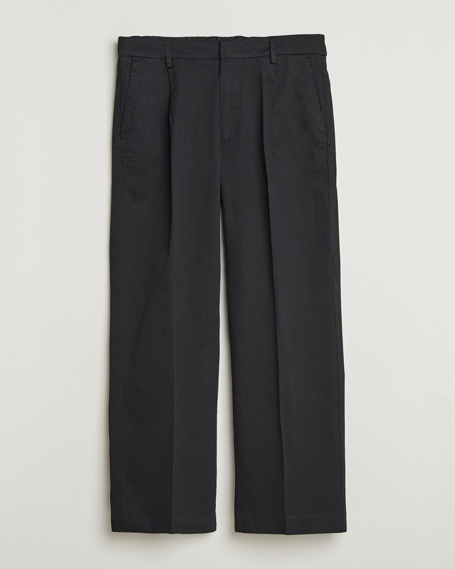 Uomini | Pantaloni | NN07 | Kay Relaxed Fit Pleated Trousers Black