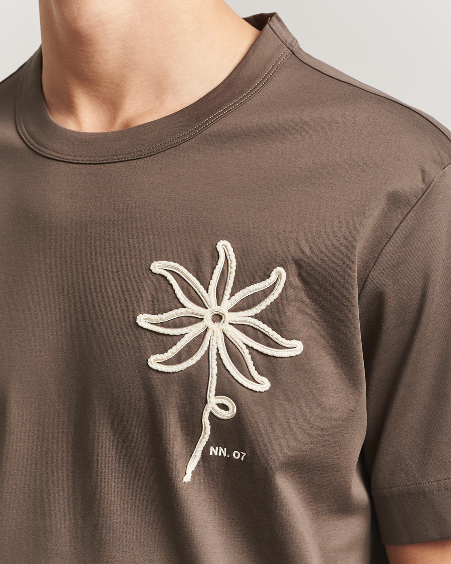 Uomini | T-shirt | NN07 | Pedro Embroidered T-Shirt Mable Husk