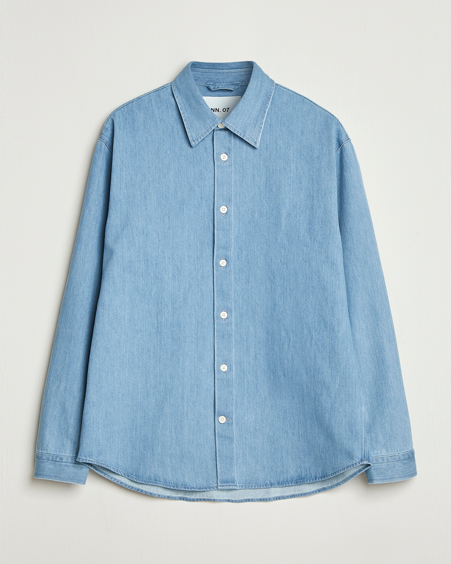 Uomini | Camicie | NN07 | Casper Denim Overshirt Blue