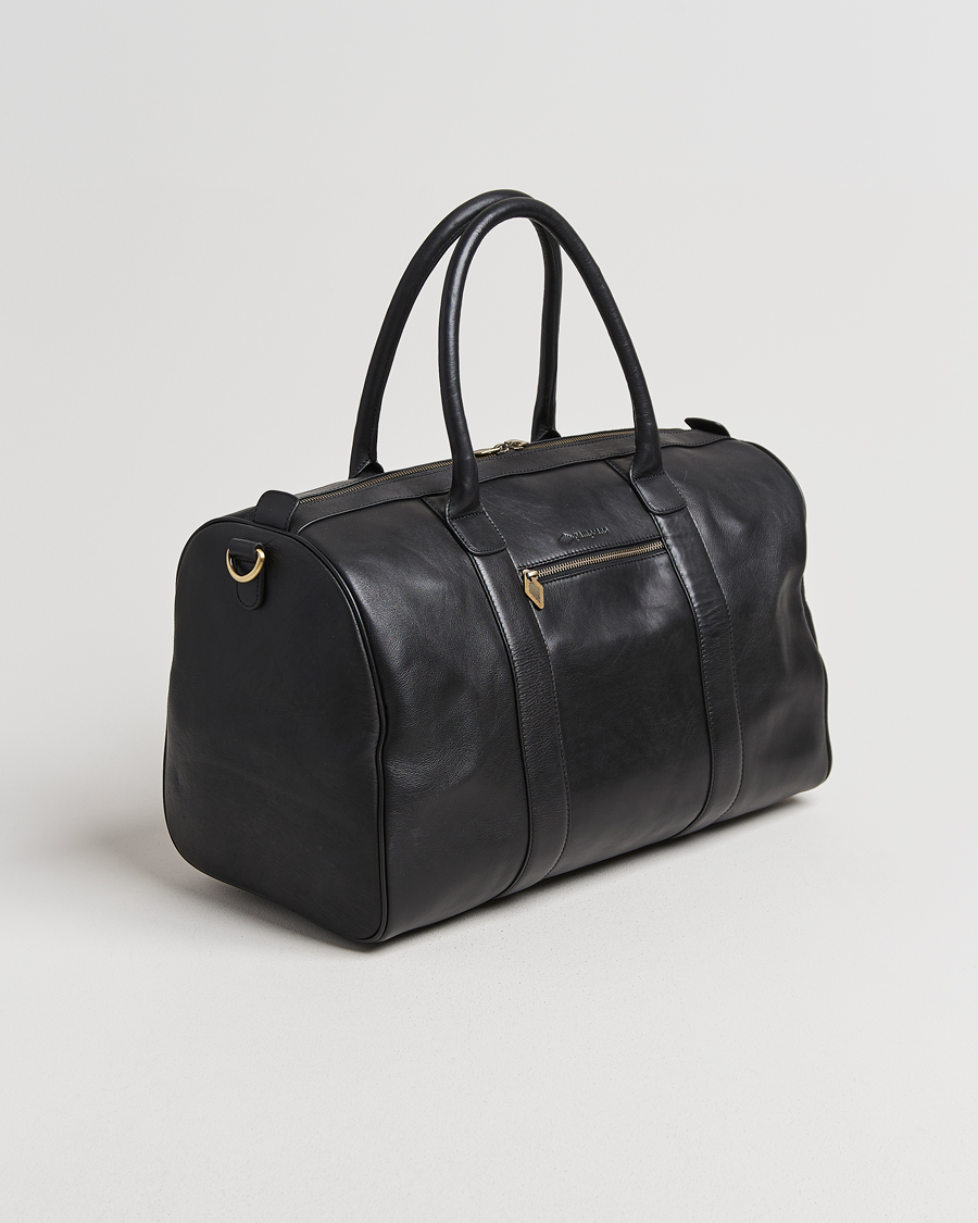 Uomini | Borse | Pampeano | Varon Small Leather Weekend Bag Black