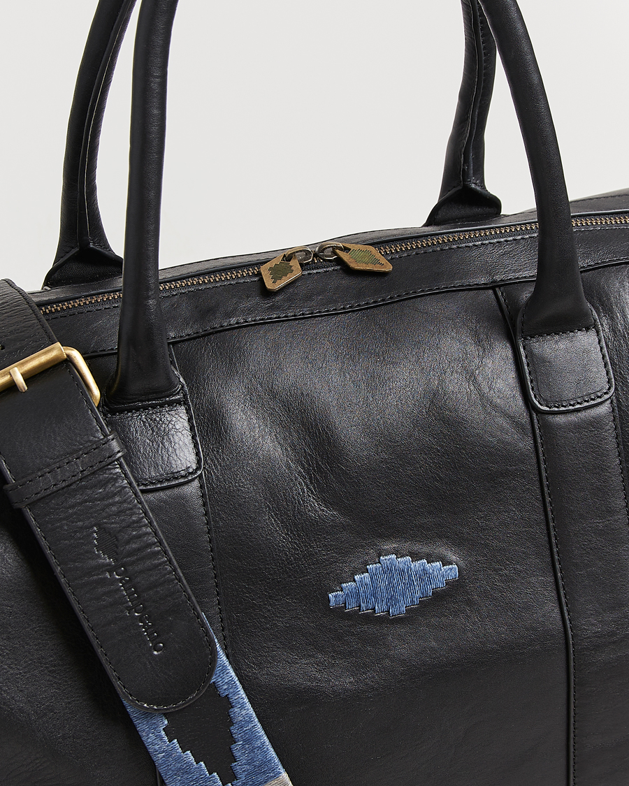 Uomini | Borse | Pampeano | Varon Small Leather Weekend Bag Black