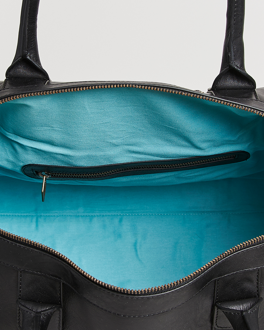 Uomini | Borse | Pampeano | Varon Small Leather Weekend Bag Black