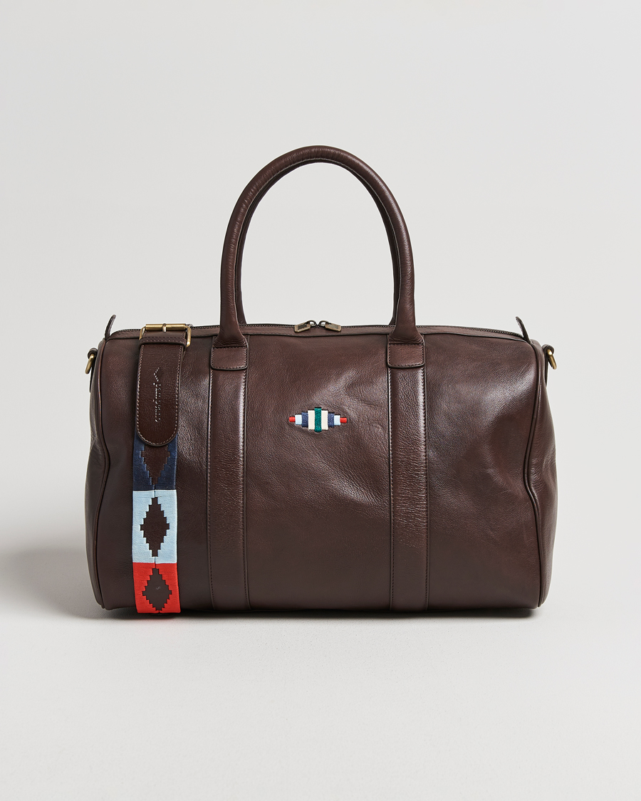 Uomini | Borse | Pampeano | Varon Small Leather Weekend Bag Brown