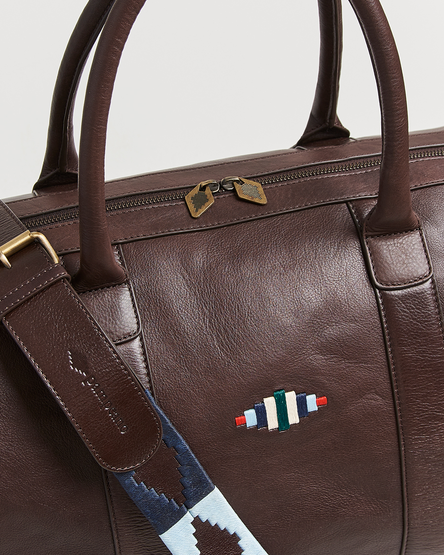 Uomini | Borse | Pampeano | Varon Small Leather Weekend Bag Brown