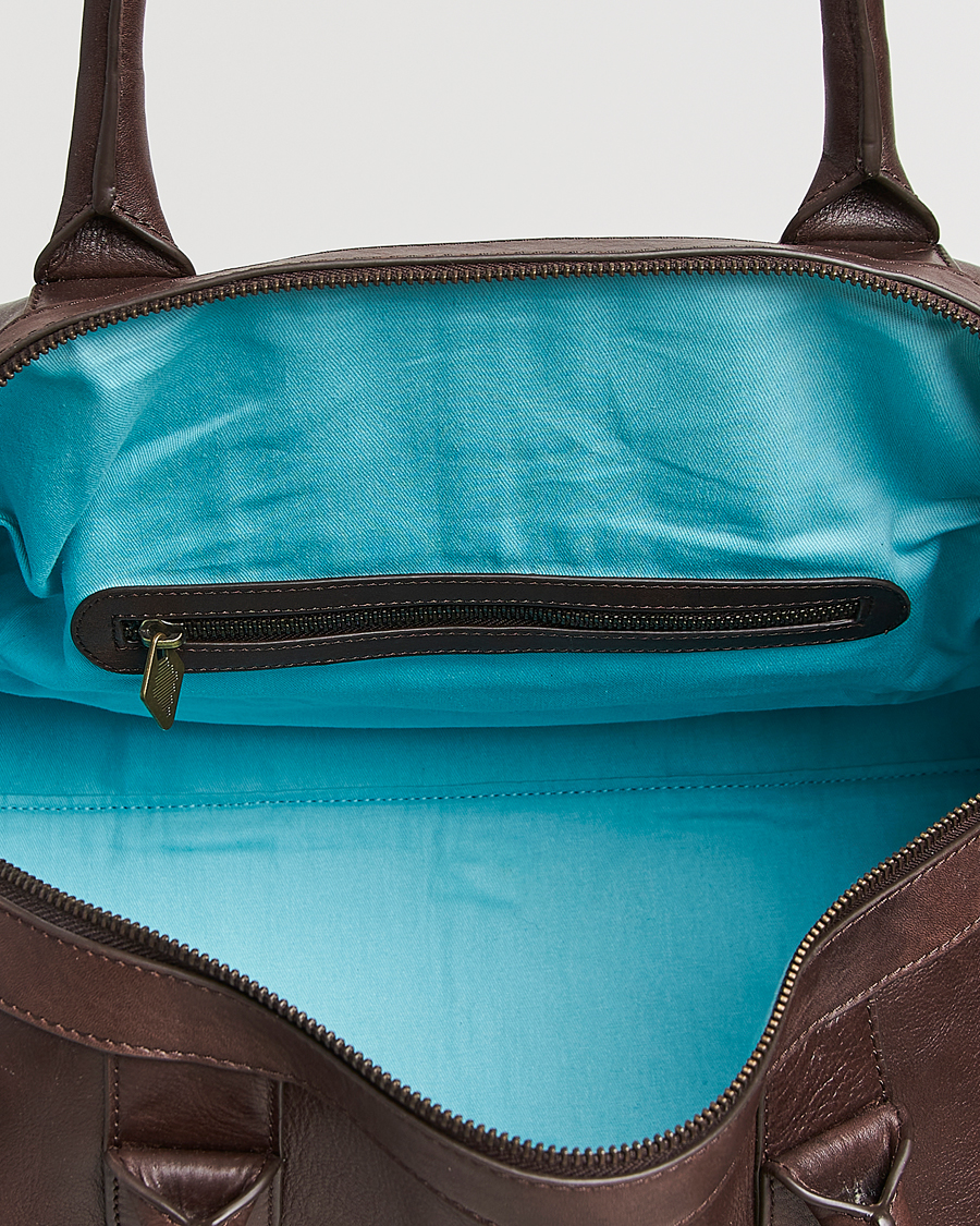 Uomini | Borse | Pampeano | Varon Small Leather Weekend Bag Brown