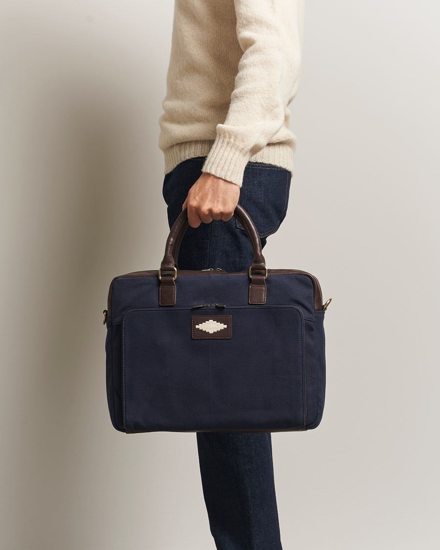 Uomini | Borse | Pampeano | Mensajero Canvas Briefcase Navy