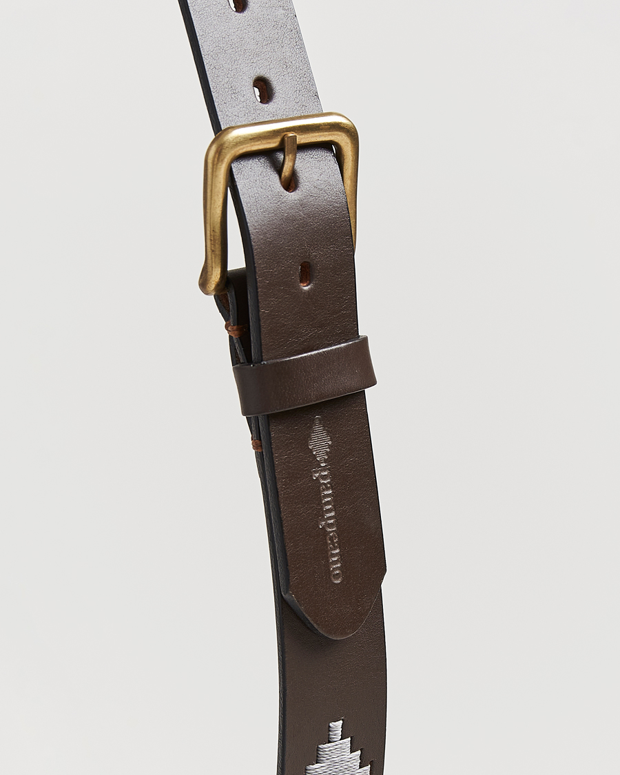 Uomini | Cinture | Pampeano | Tornado Hand Stitched Classic Leather Belt 3,5cm Brown