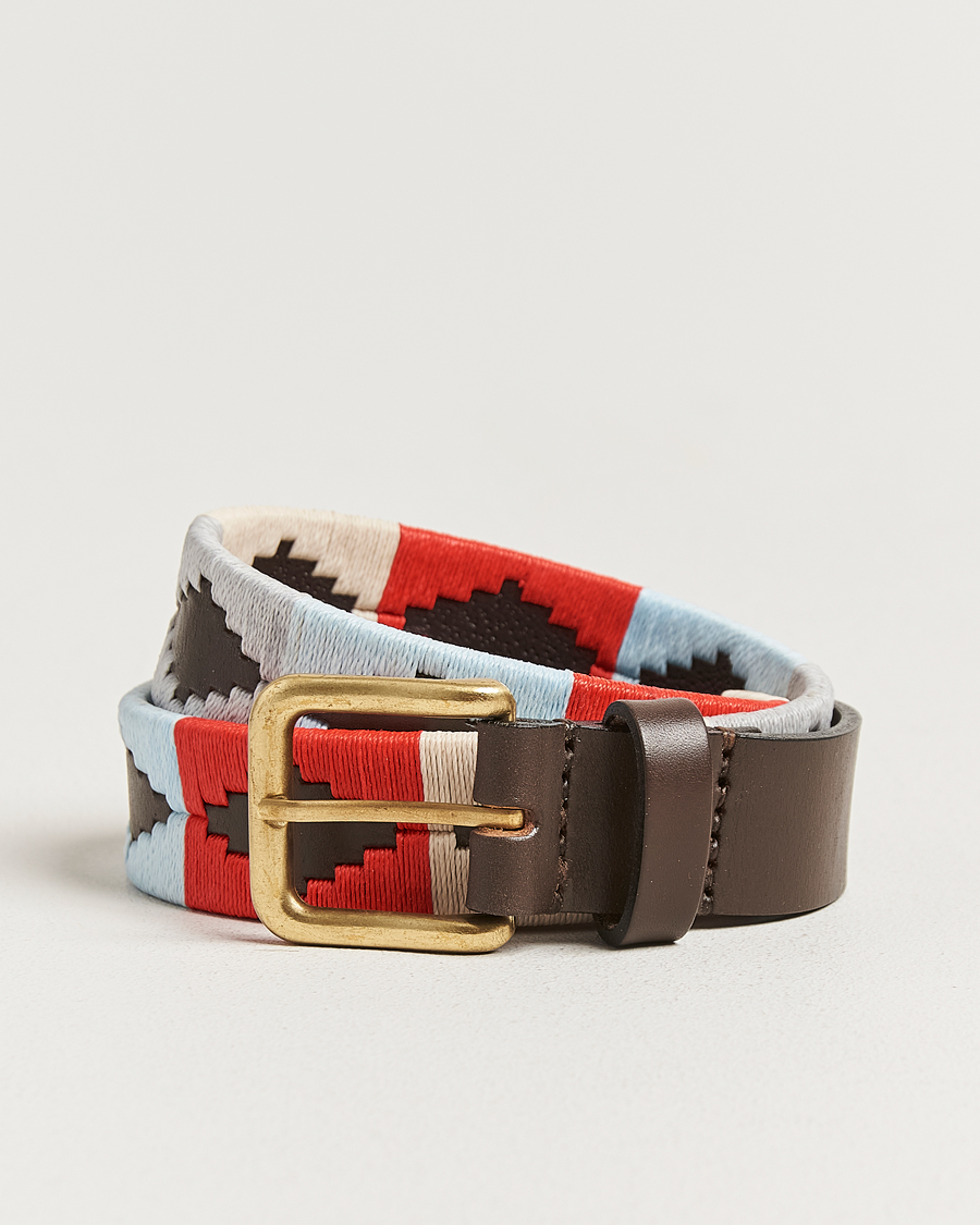 Uomini | Cinture | Pampeano | Brisa Hand Stitched Classic Leather Belt 3,5cm Multi