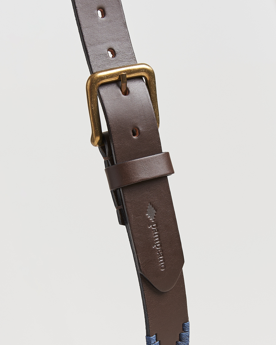 Uomini | Cinture | Pampeano | Aurora Hand Stitched Classic Leather Belt 3,5cm Orange