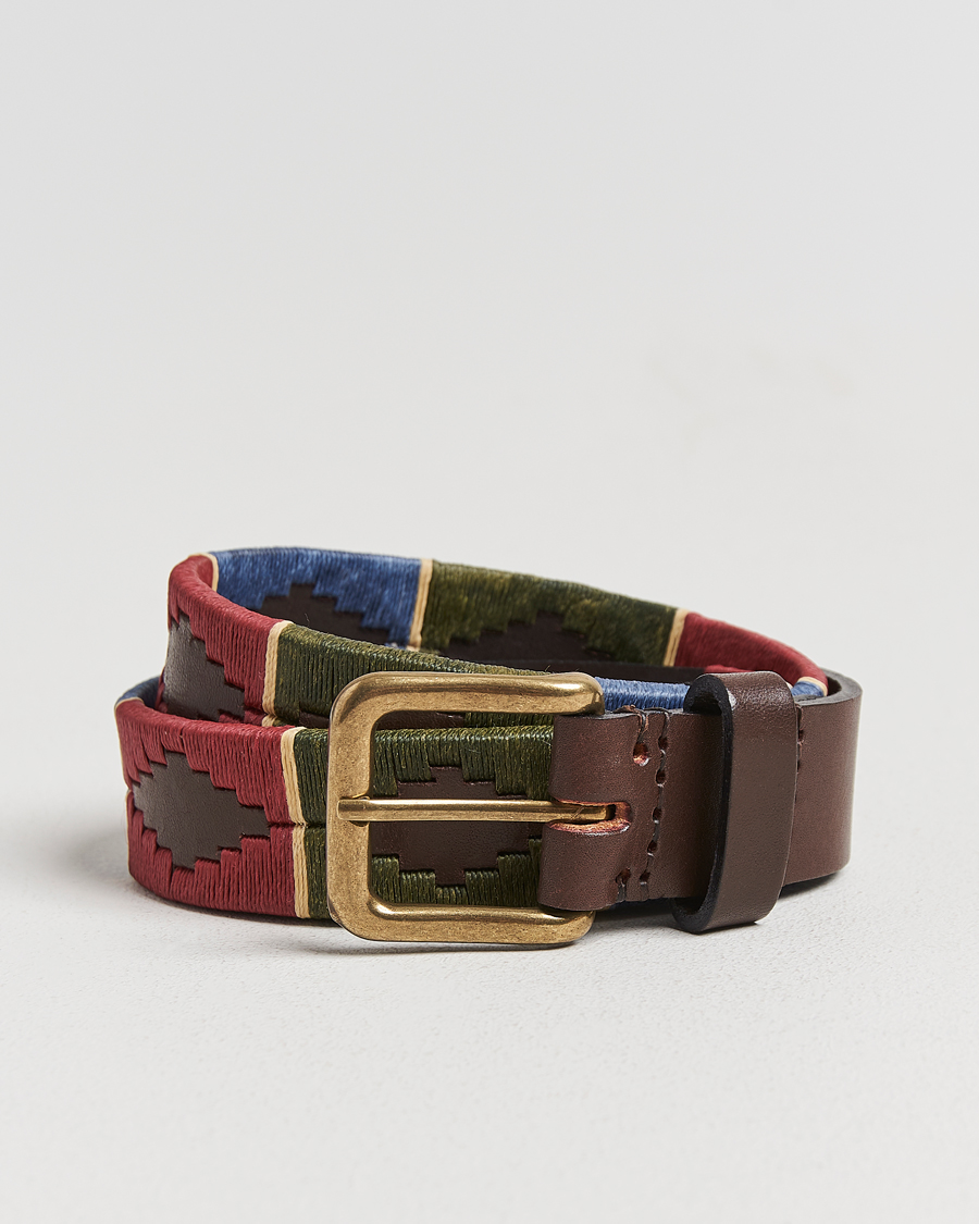 Uomini | Cinture | Pampeano | Otono Hand Stitched Classic Leather Belt 3,5cm Brown