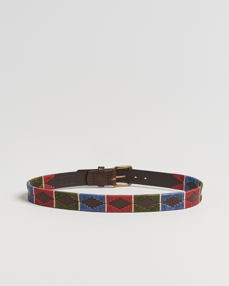 Uomini | Cinture | Pampeano | Otono Hand Stitched Classic Leather Belt 3,5cm Brown