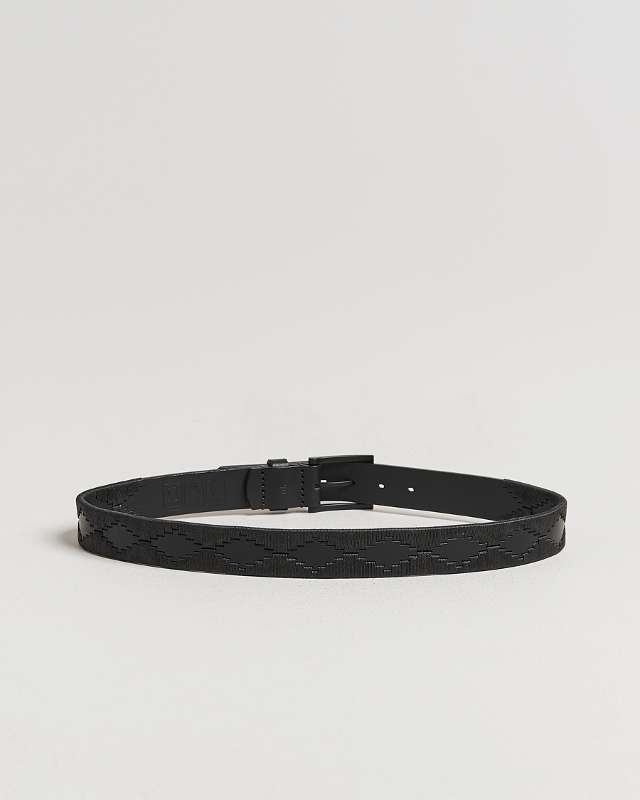 Uomini | Pampeano Bordado Hand Stitched Classic Leather Belt 3,5cm Black | Pampeano | Bordado Hand Stitched Classic Leather Belt 3,5cm Black