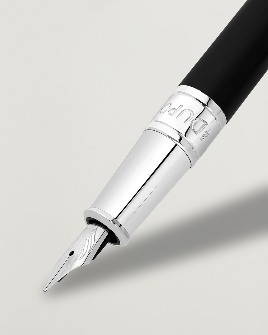 Uomini | Penne | S.T. Dupont | D-Initial Fountain Pen Duo Black/Chrome
