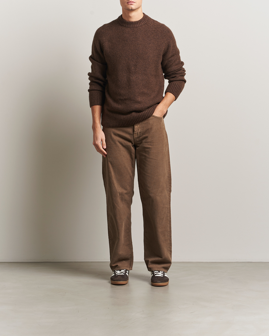 Uomini | Maglieria | LES DEUX | Gilbert Crew Neck Knit Slate Brown