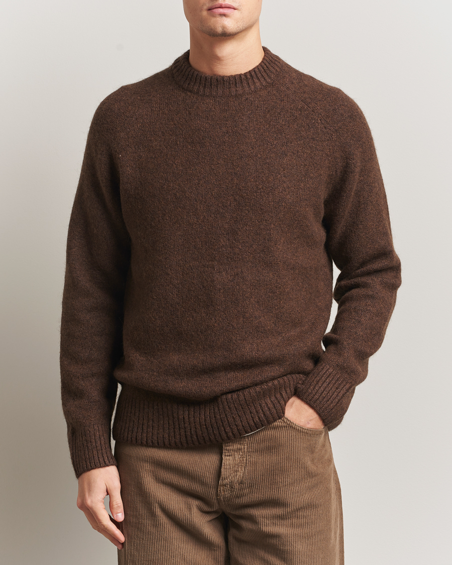 Uomini | Maglieria | LES DEUX | Gilbert Crew Neck Knit Slate Brown