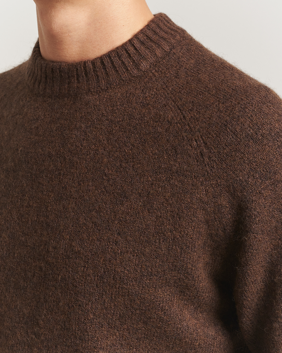 Uomini | Maglieria | LES DEUX | Gilbert Crew Neck Knit Slate Brown