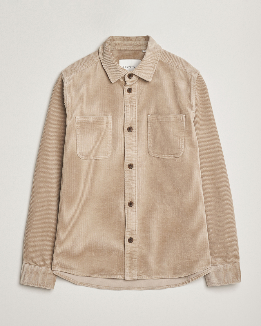 Uomini | Camicie | LES DEUX | Kody Corduroy Overshirt Light Sand