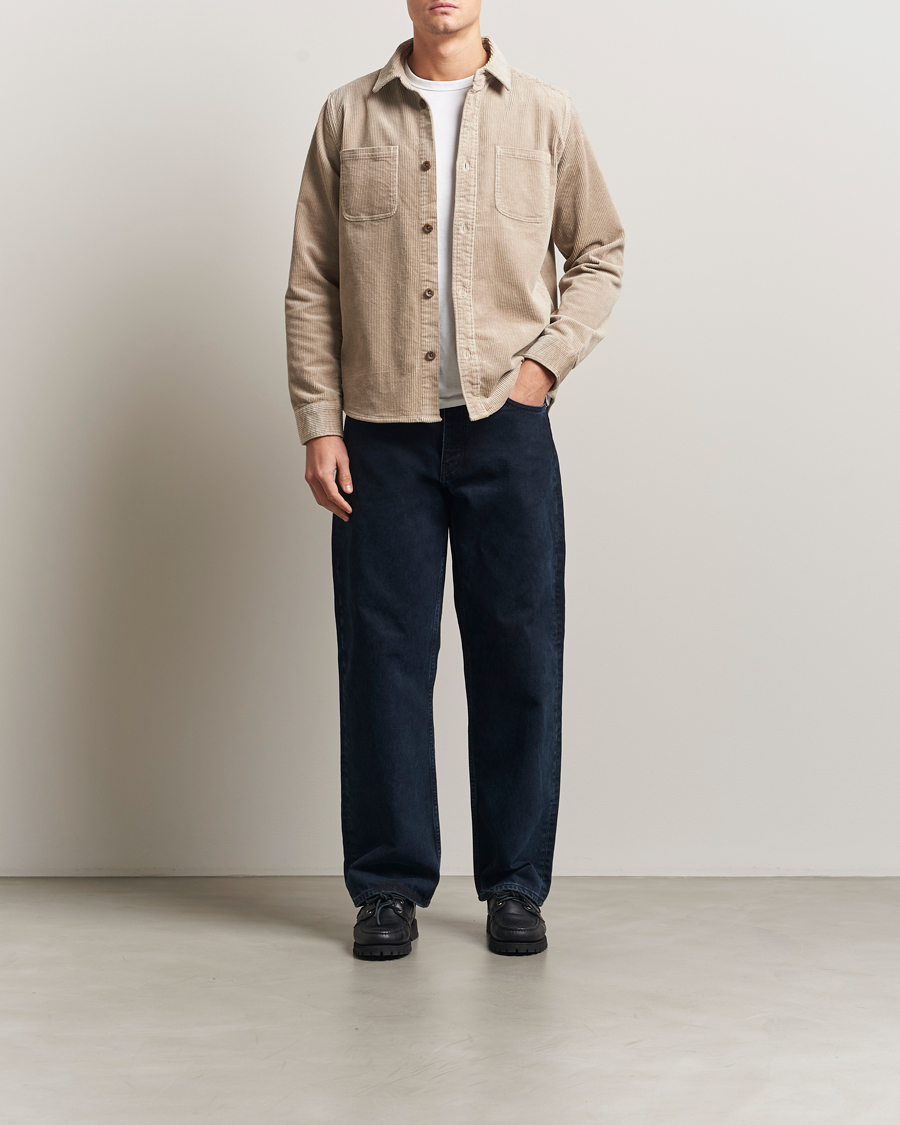 Uomini | Camicie | LES DEUX | Kody Corduroy Overshirt Light Sand