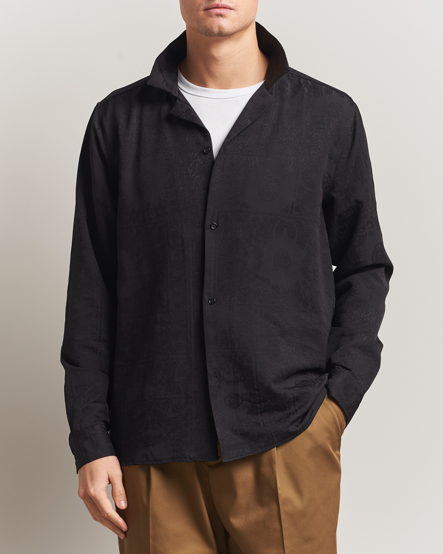 Uomini | Camicie | LES DEUX | Jasper Jaquard Shirt Black