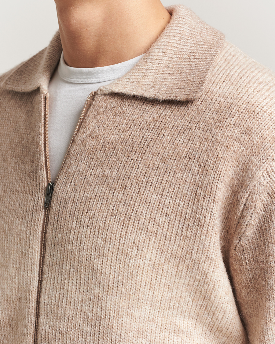 Uomini | Maglieria | LES DEUX | Gannon Gradient Zipper Cardigan Prairie Sand