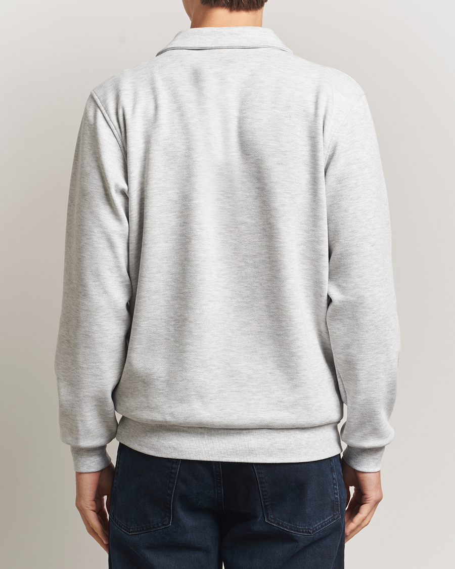 Uomini | Maglieria | LES DEUX | Ben Polo Pique Sweatshirt Snow Melange