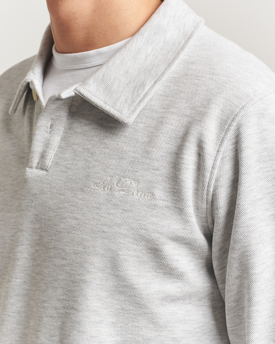 Uomini | Maglieria | LES DEUX | Ben Polo Pique Sweatshirt Snow Melange