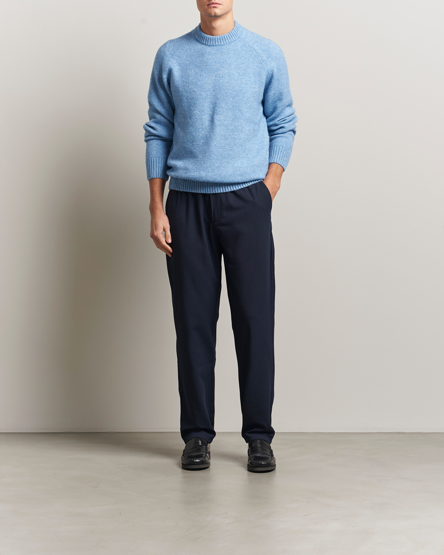 Uomini | Pantaloni | LES DEUX | Como Tapered Textured Pants Dark Navy Blue
