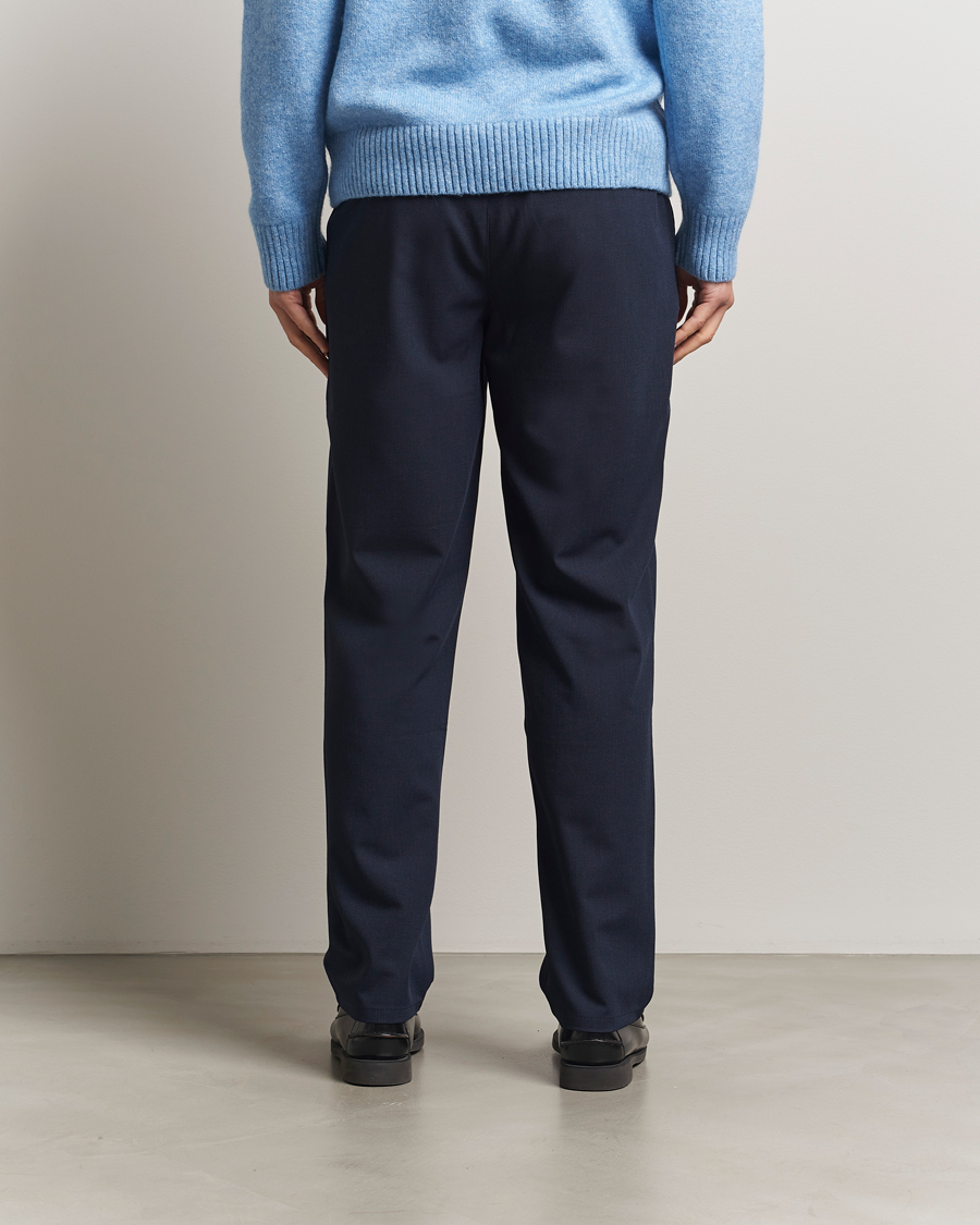Uomini | Pantaloni | LES DEUX | Como Tapered Textured Pants Dark Navy Blue