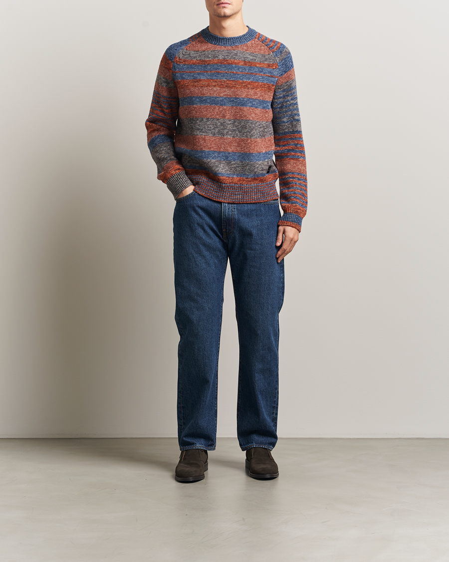 Uomini | Maglieria | PS Paul Smith | Wool Knitted Striped Sweater Red Multi