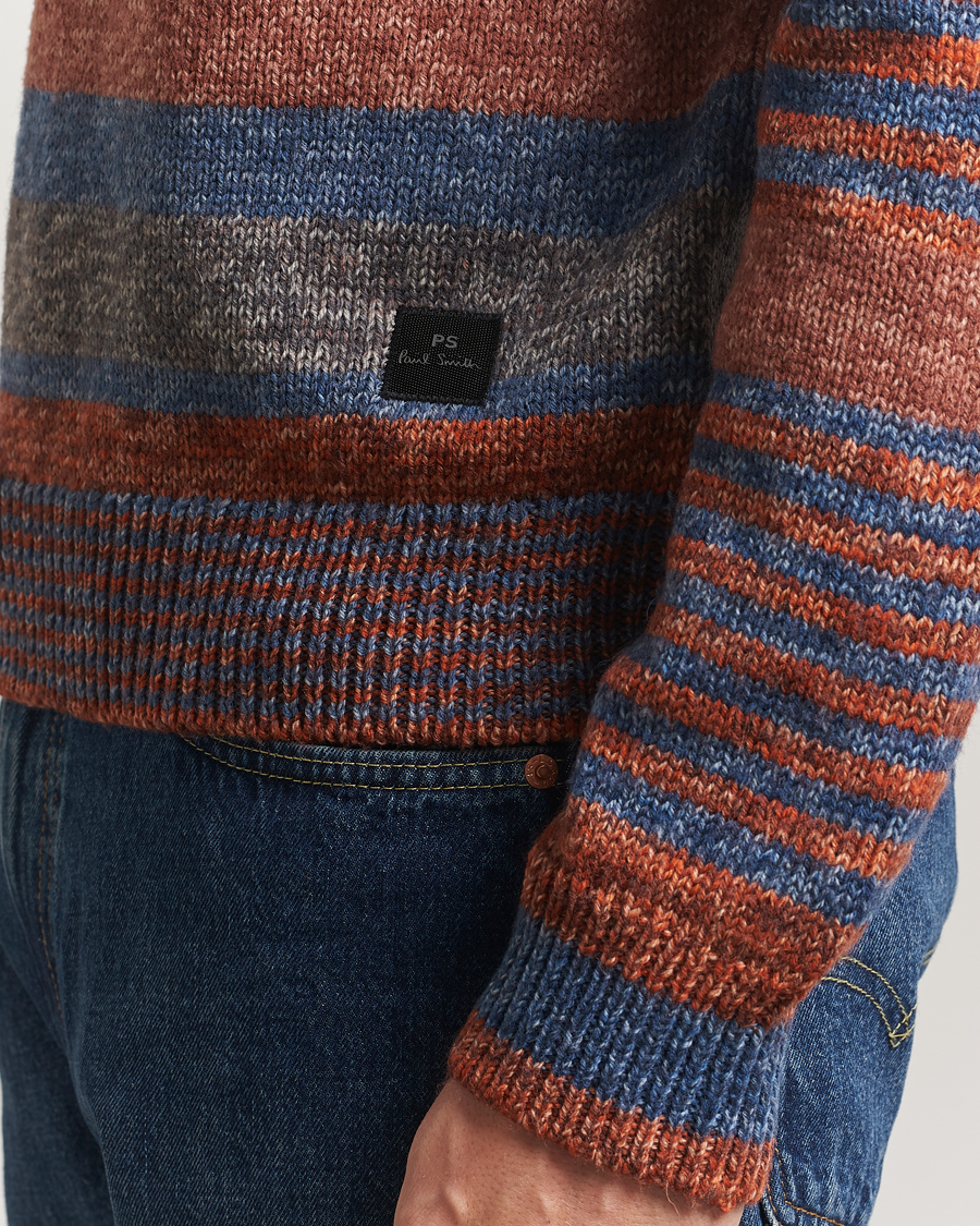 Uomini | Maglieria | PS Paul Smith | Wool Knitted Striped Sweater Red Multi